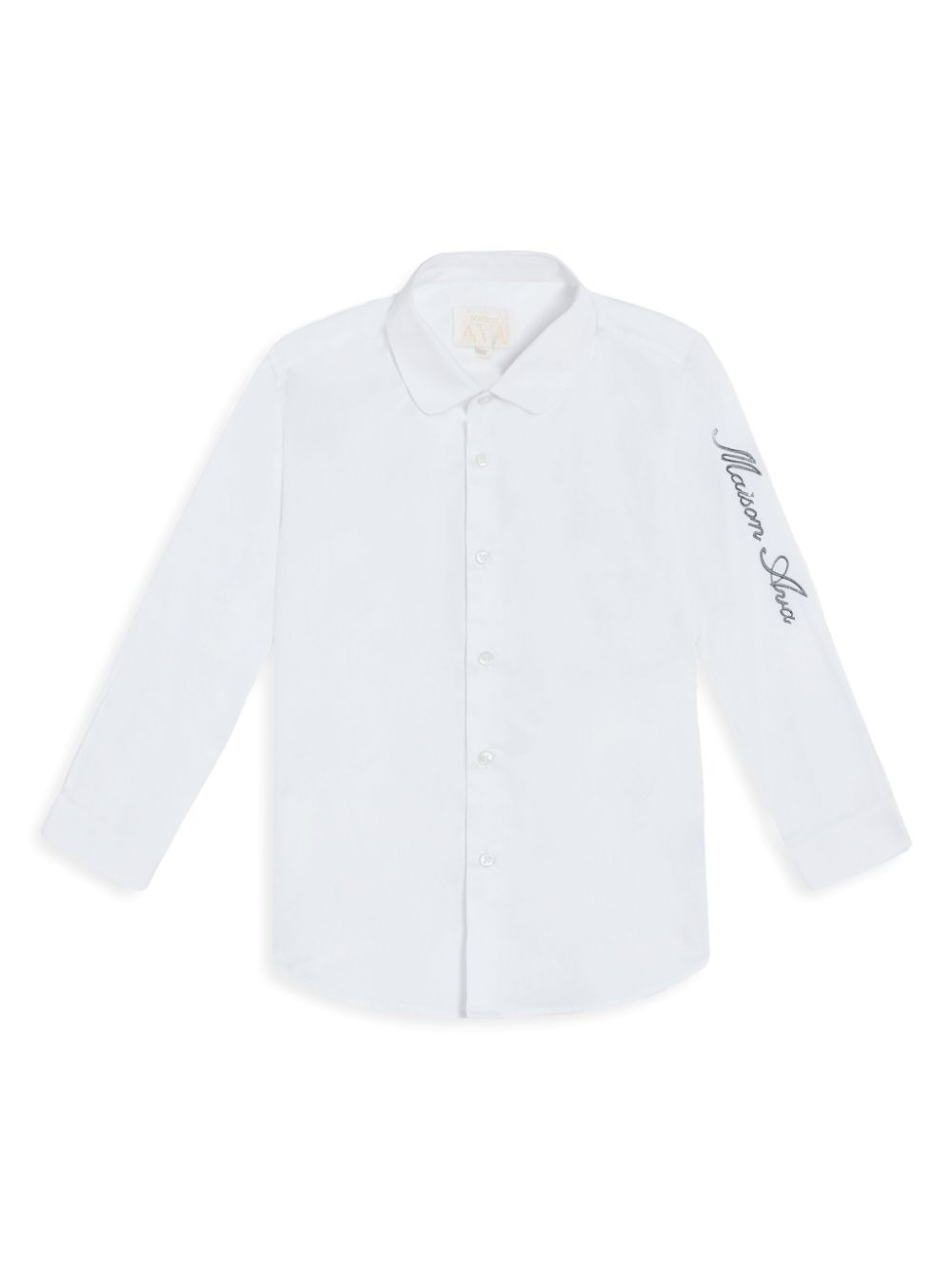 Logo-embroidered shirt - White
