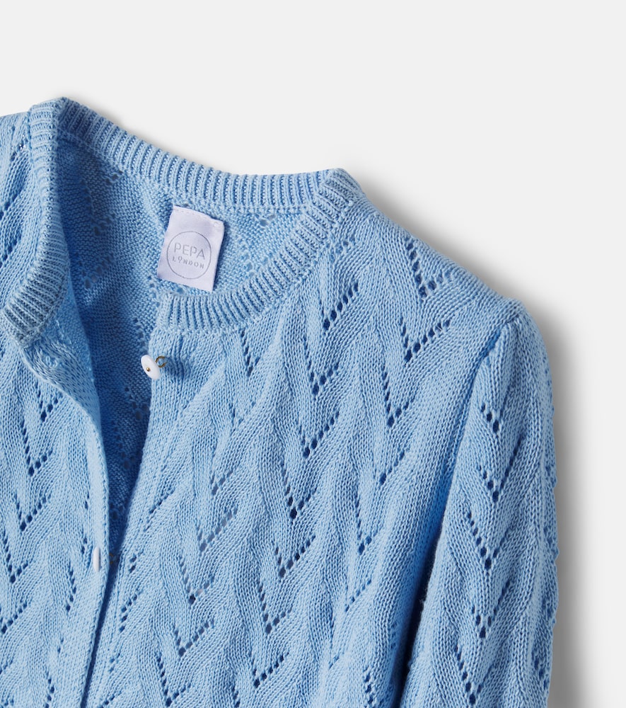 Openwork cotton cardigan