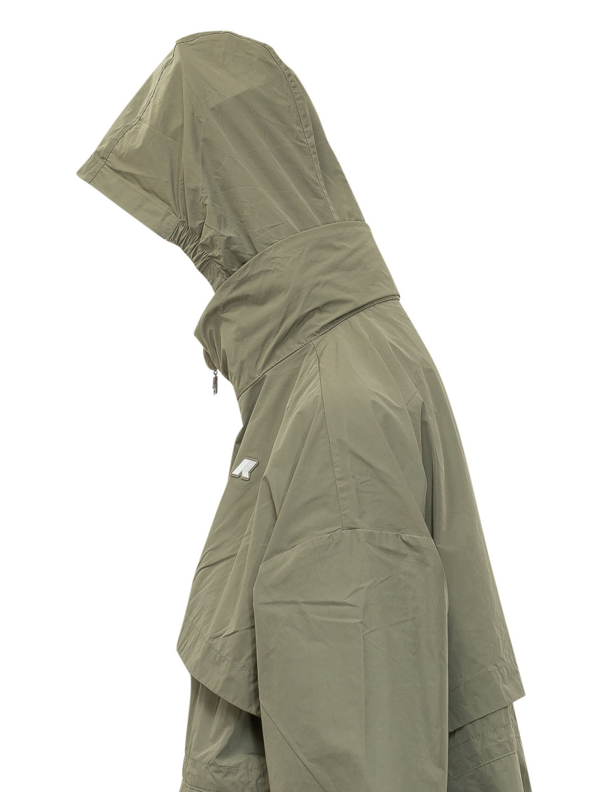 Green Logo Mock Collar Jacket