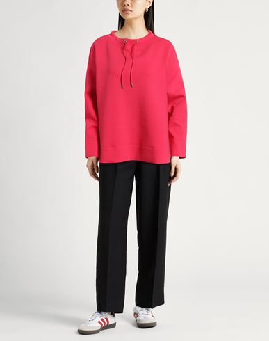 Woman Sweatshirt Fuchsia Size L Cotton, Polyester, Elastane