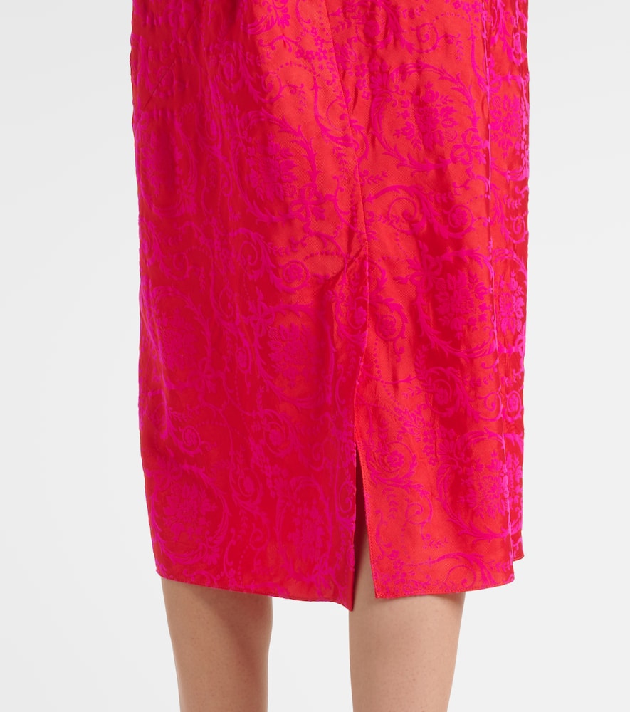 Printed pencil skirt