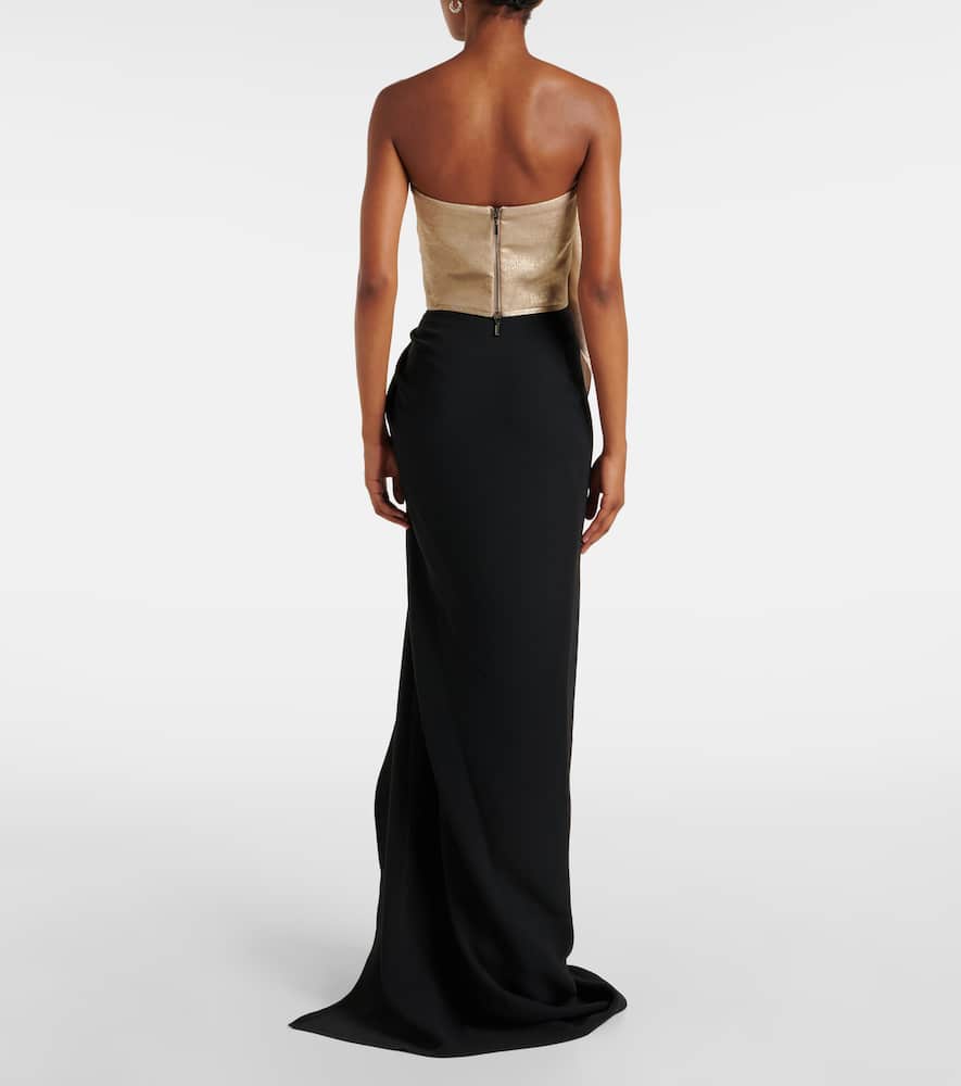 Zeal draped lamé top