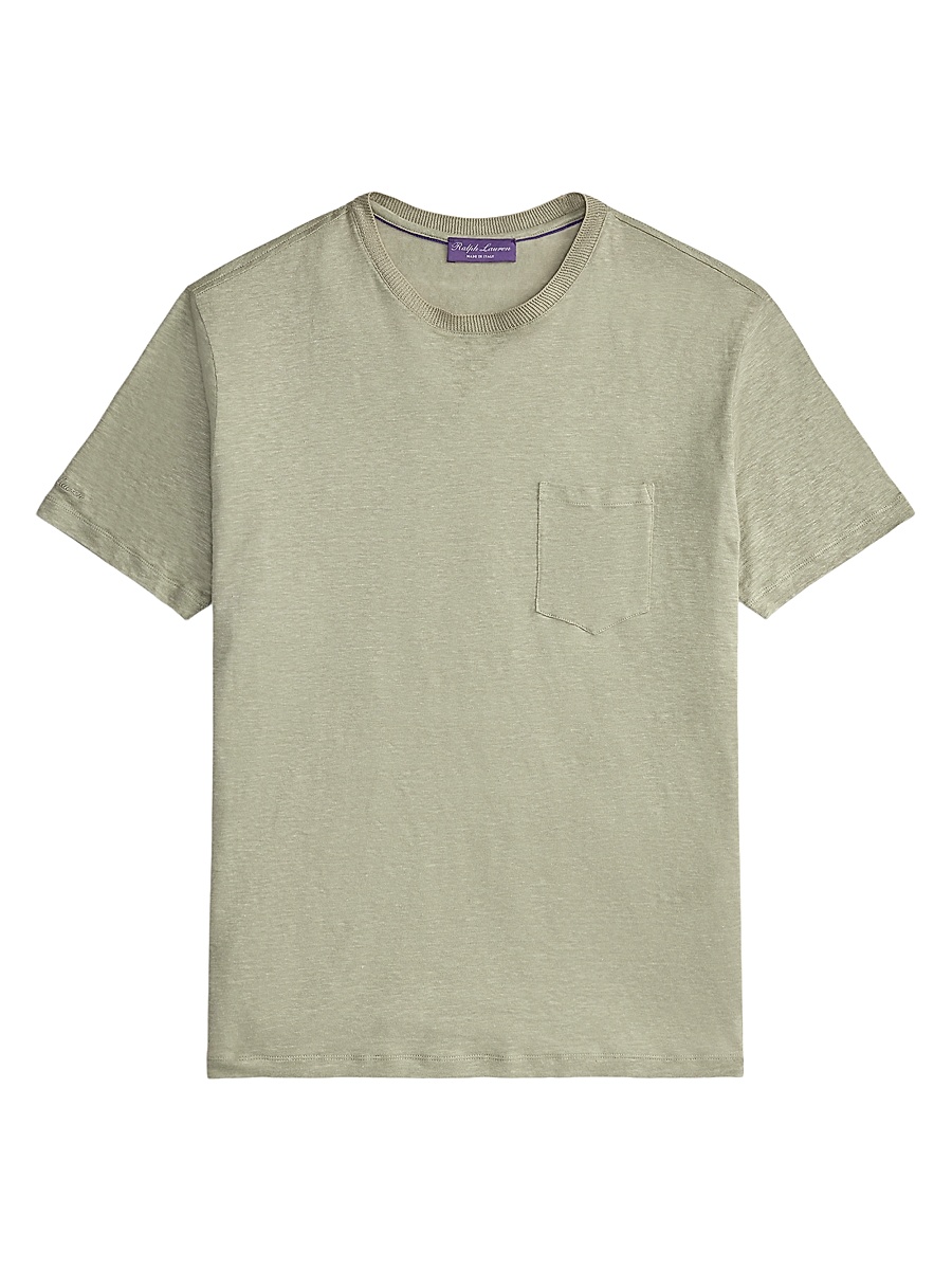 Men's Crewneck Linen Jersey T-Shirt - Cactus Green