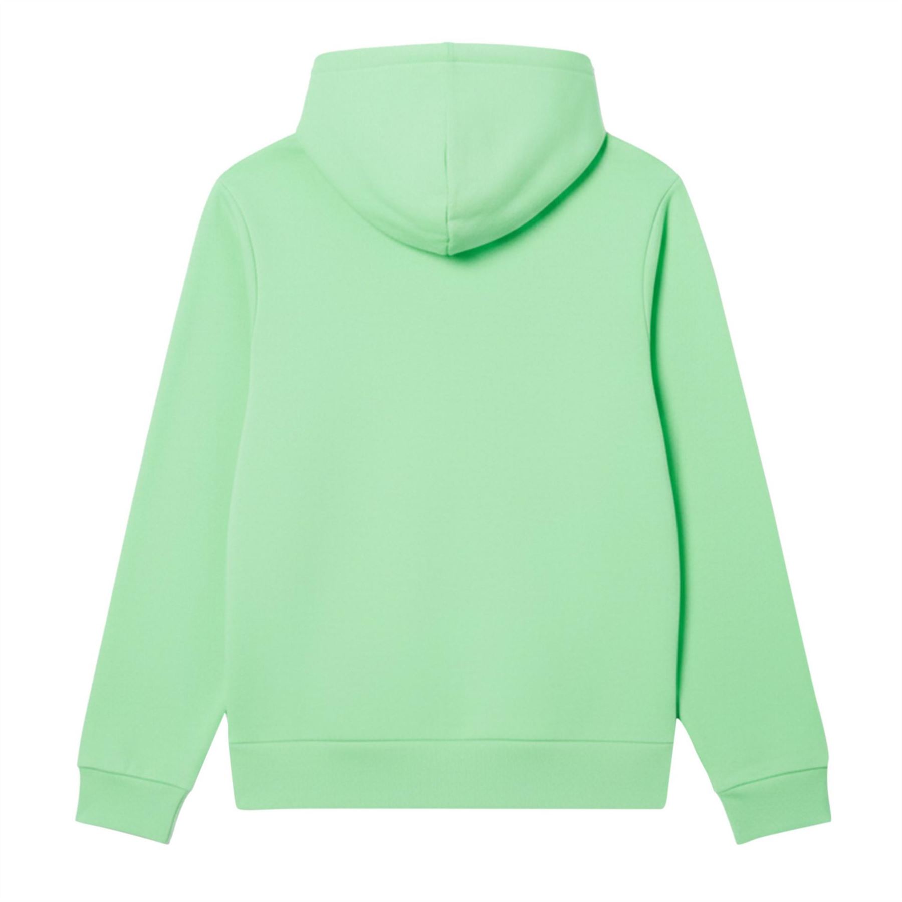 Lacoste Mens Cotton Fleece Hoodie in Green - Mediu
