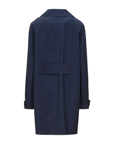 Woman Overcoat & Trench Coat Midnight blue Size 2 Cotton, Polyurethane, Acetate