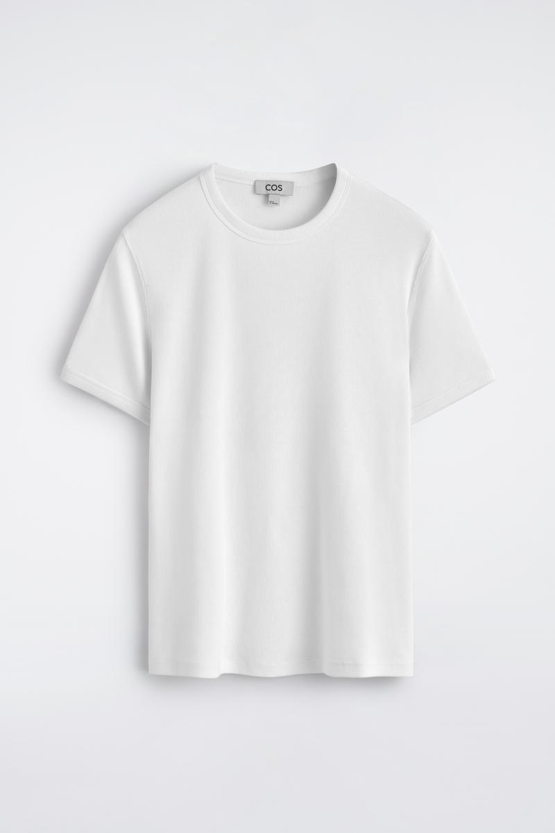 Slim Ribbed Cotton T-Shirt