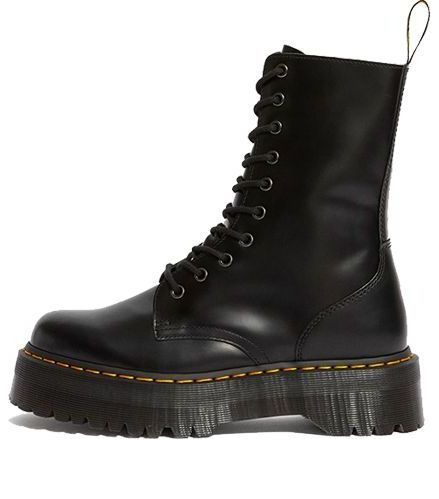(WMNS) Jadon High Smooth Leather Platform Boot 'Black'