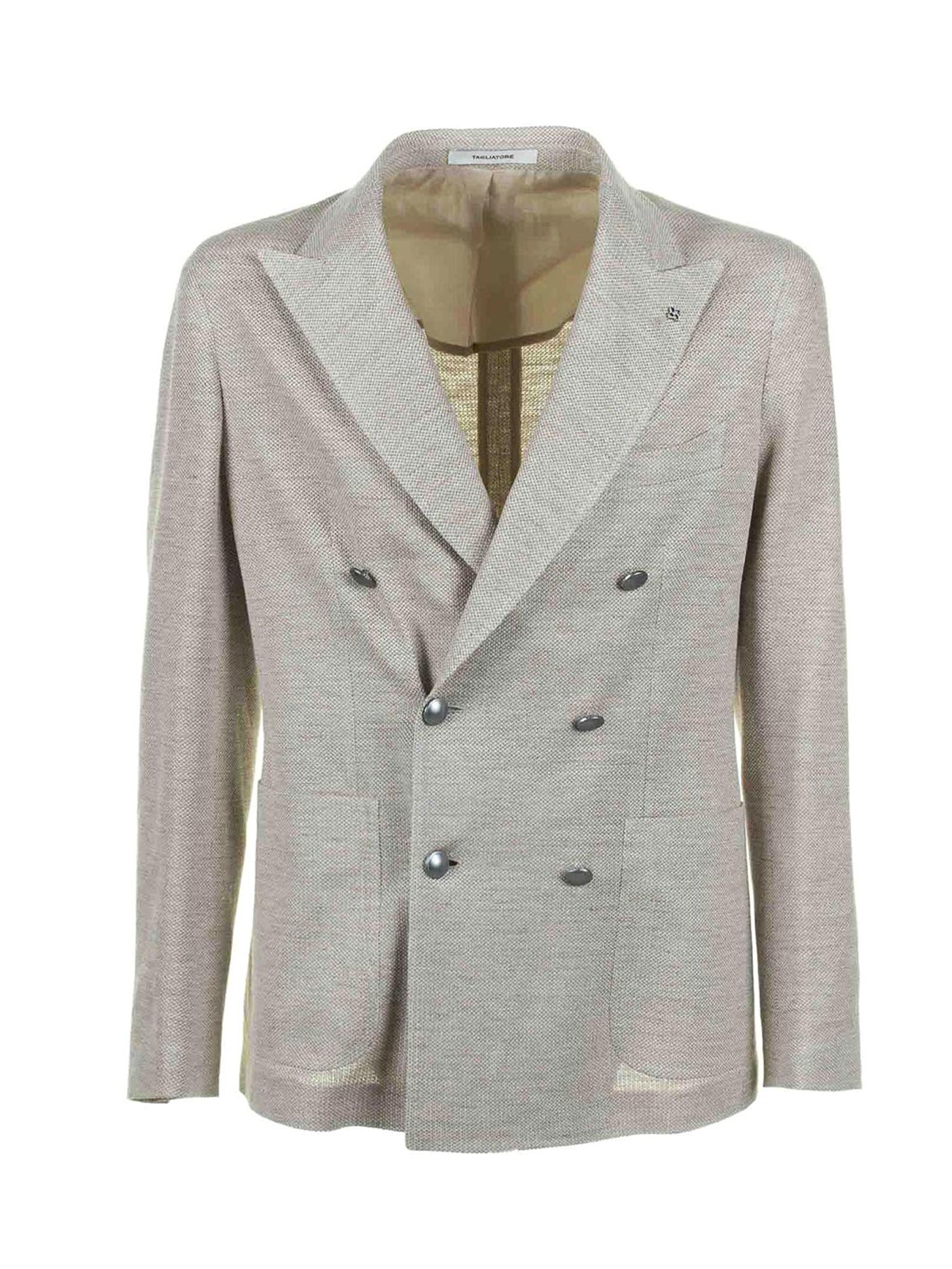 Beige double-breasted jacket