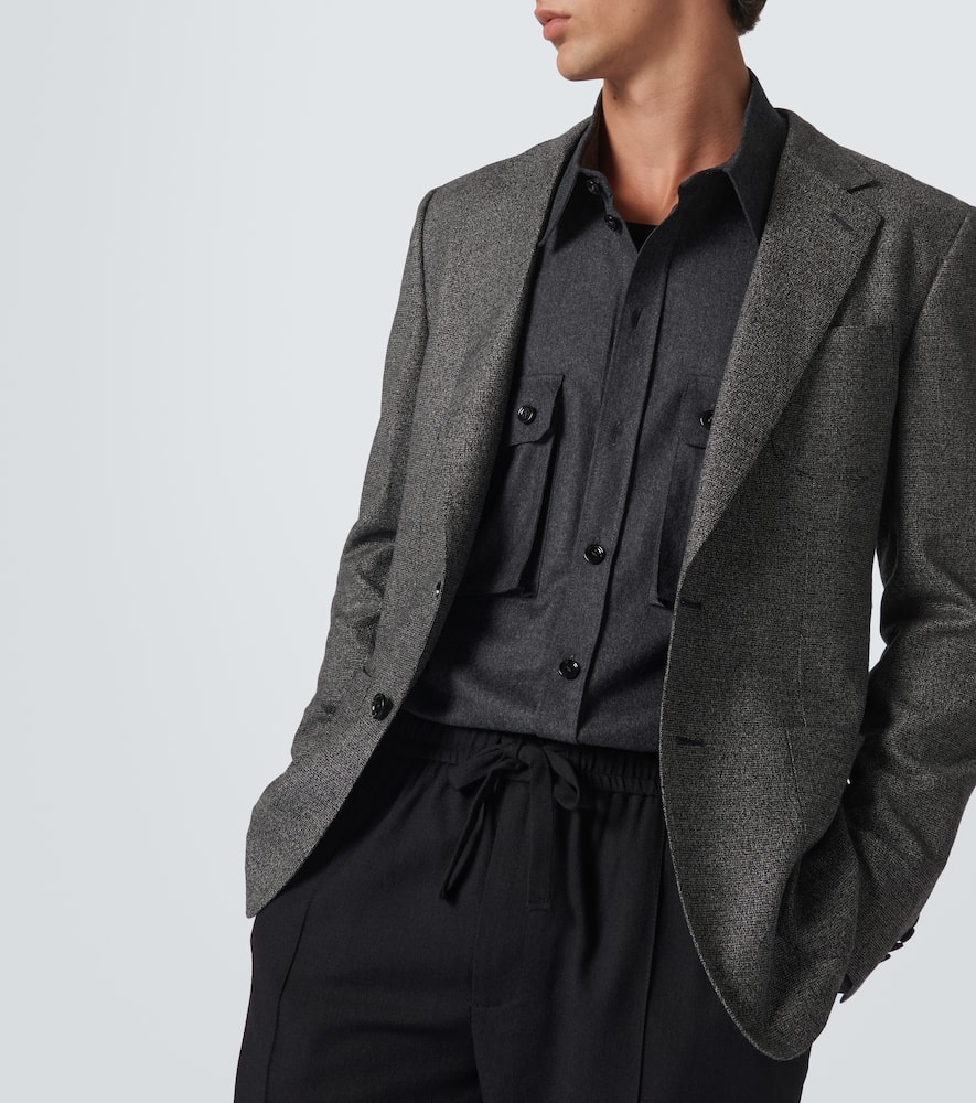 Wool-blend suit jacket