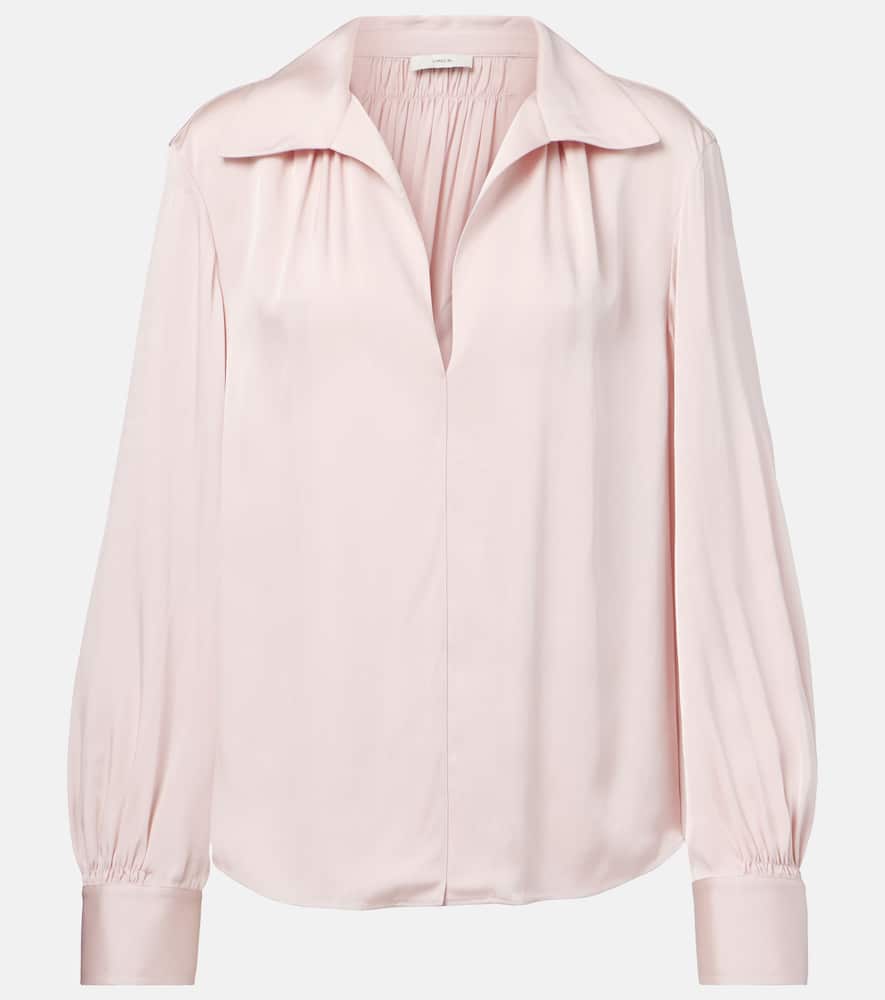 Silk-blend blouse