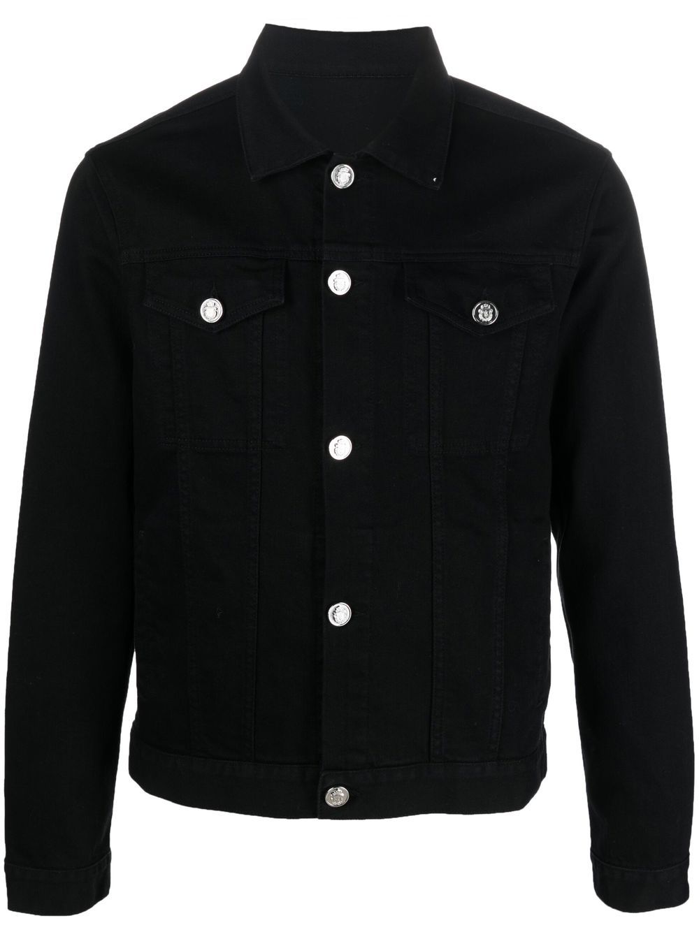 Logo-patch denim jacket - Black
