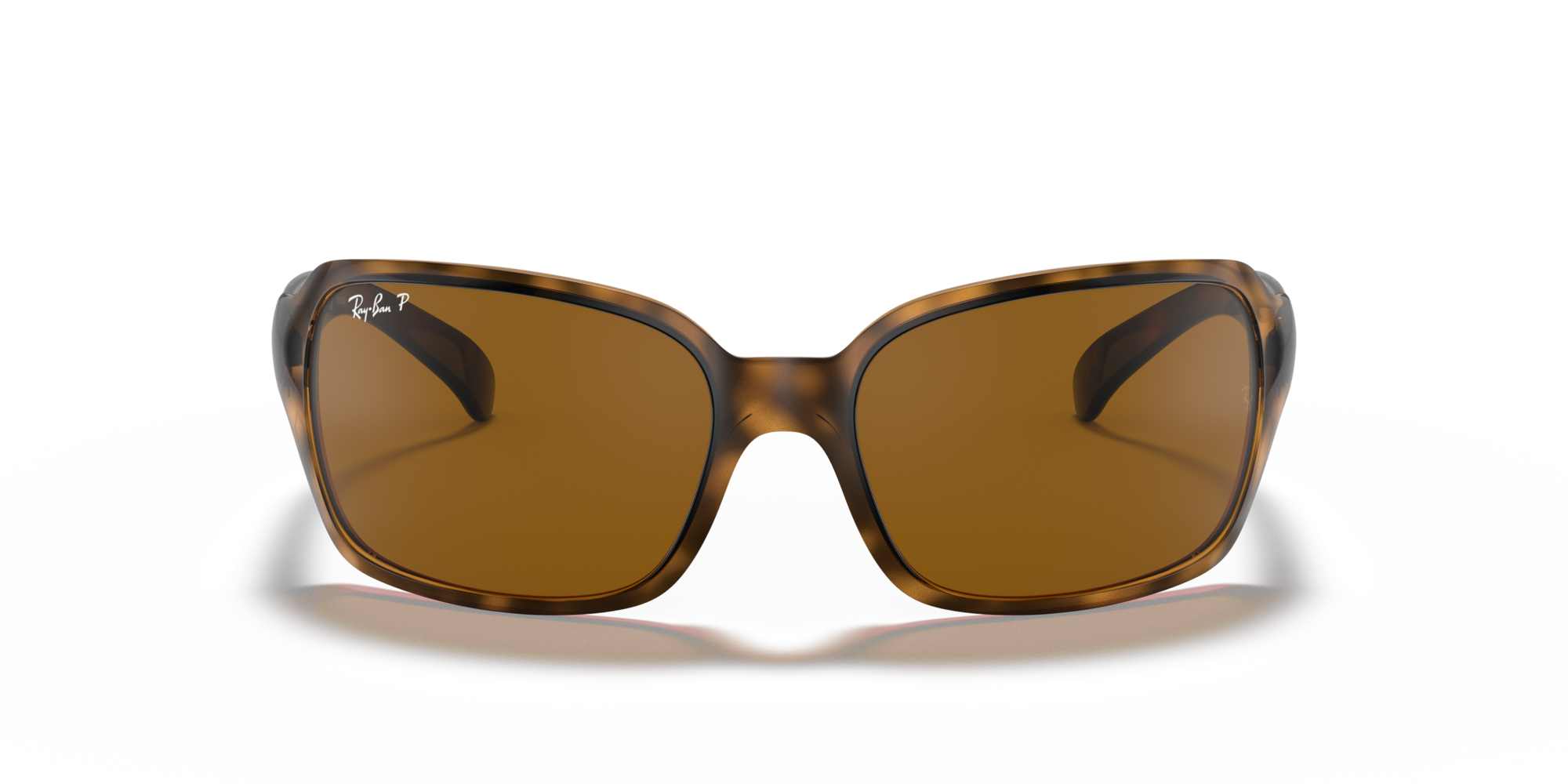 Ray - Ban Woman Ray - Ban RB4068 RB4068 642/57 Sunglasses Injected Turtle Squared Polarized