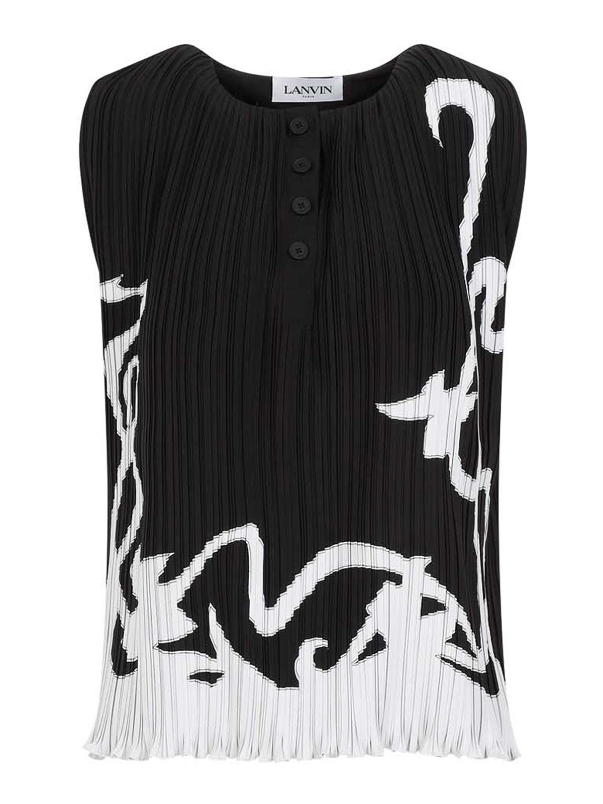 Sleeveless Pleated Top