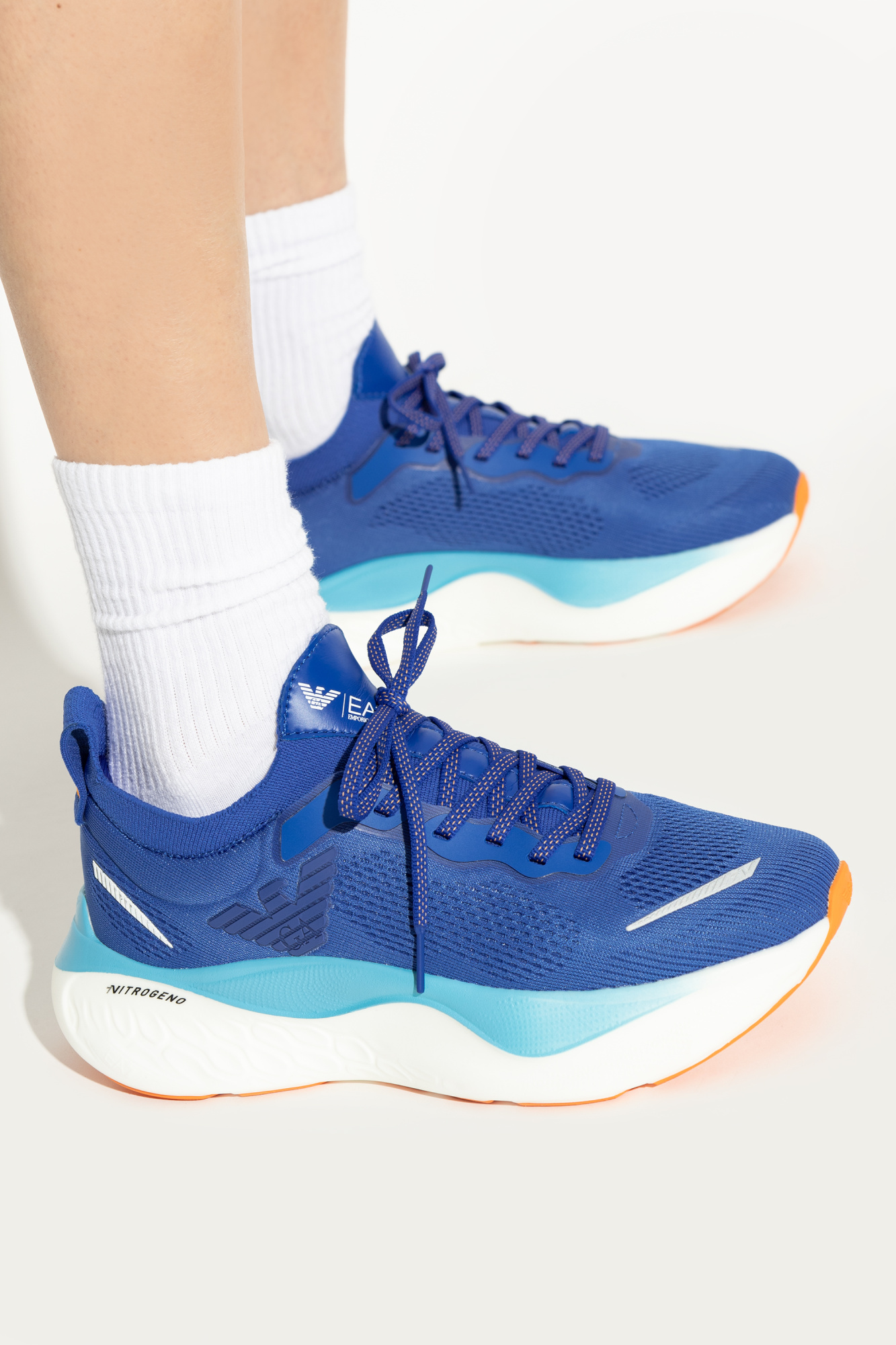 EA7 Emporio Armani Sports Shoes With Logo, Women's, Blue