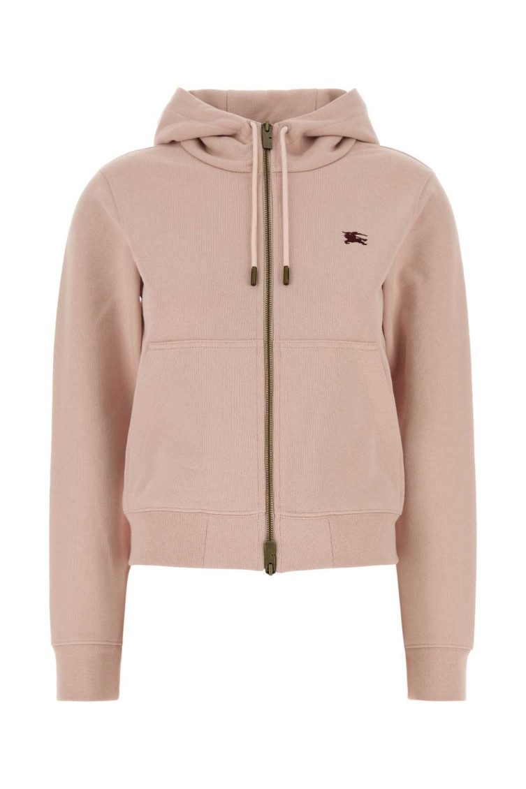 Burberry - cotton hooded sweatshirt kangaroo pocket design