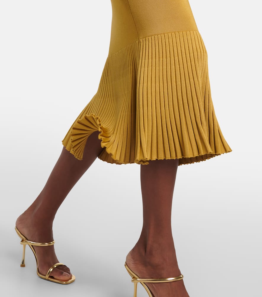Galvan Solar Gaze scarf-detail satin gown