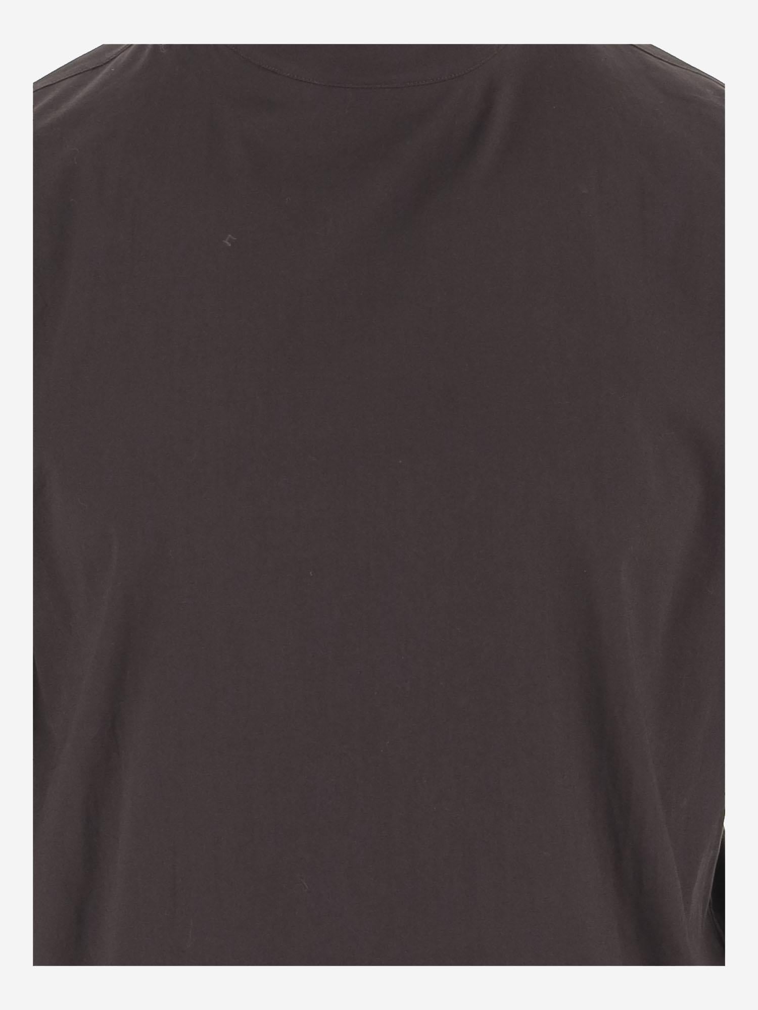Stretch Cotton Poplin Shirt — Brown