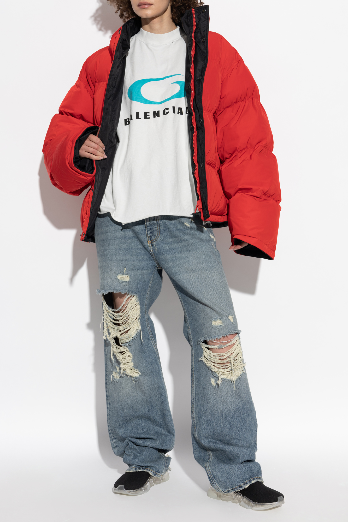 Reversible Padded Jacket, Women's, Red