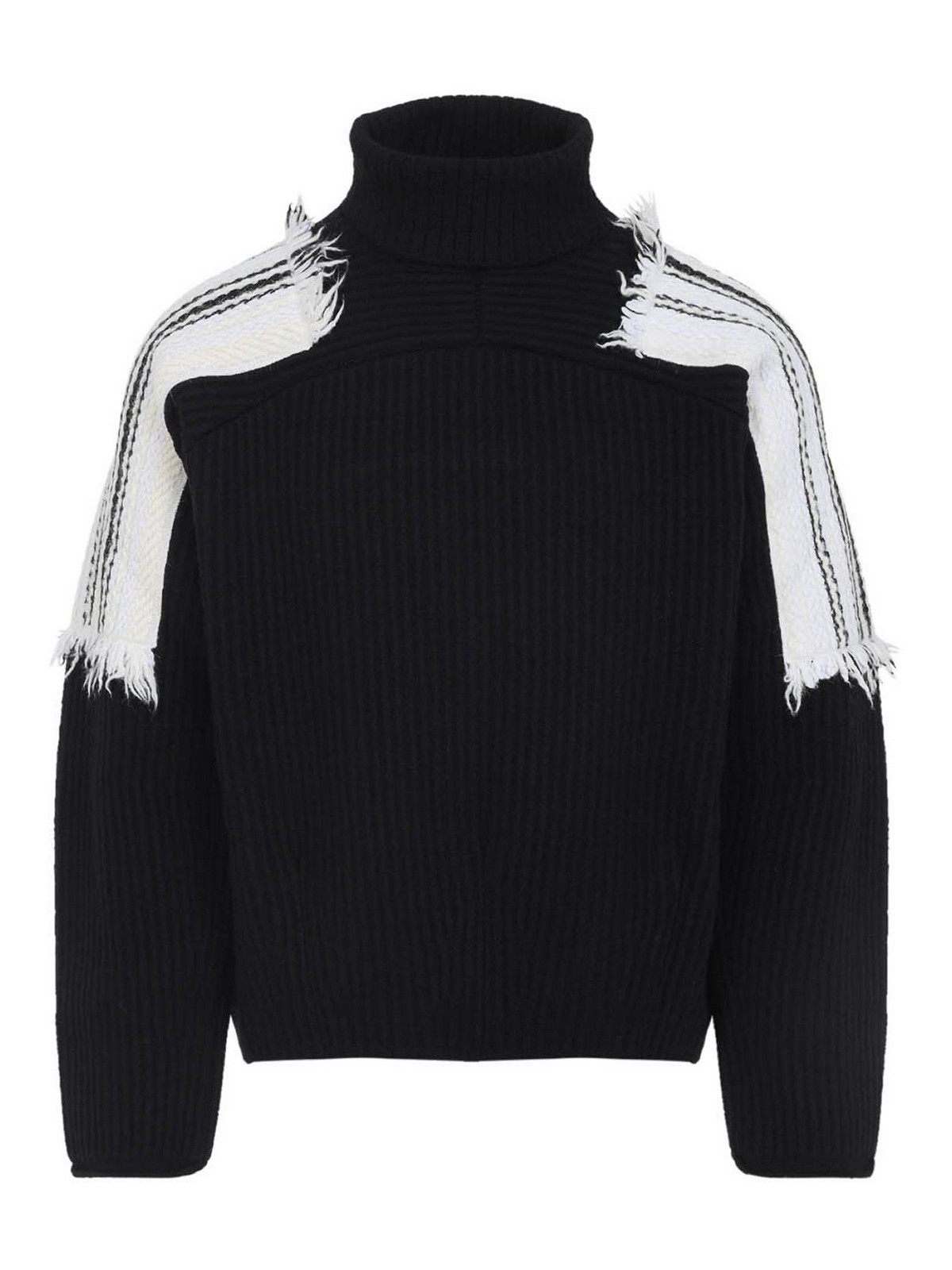 Jacquard Stripe Turtle Neck
