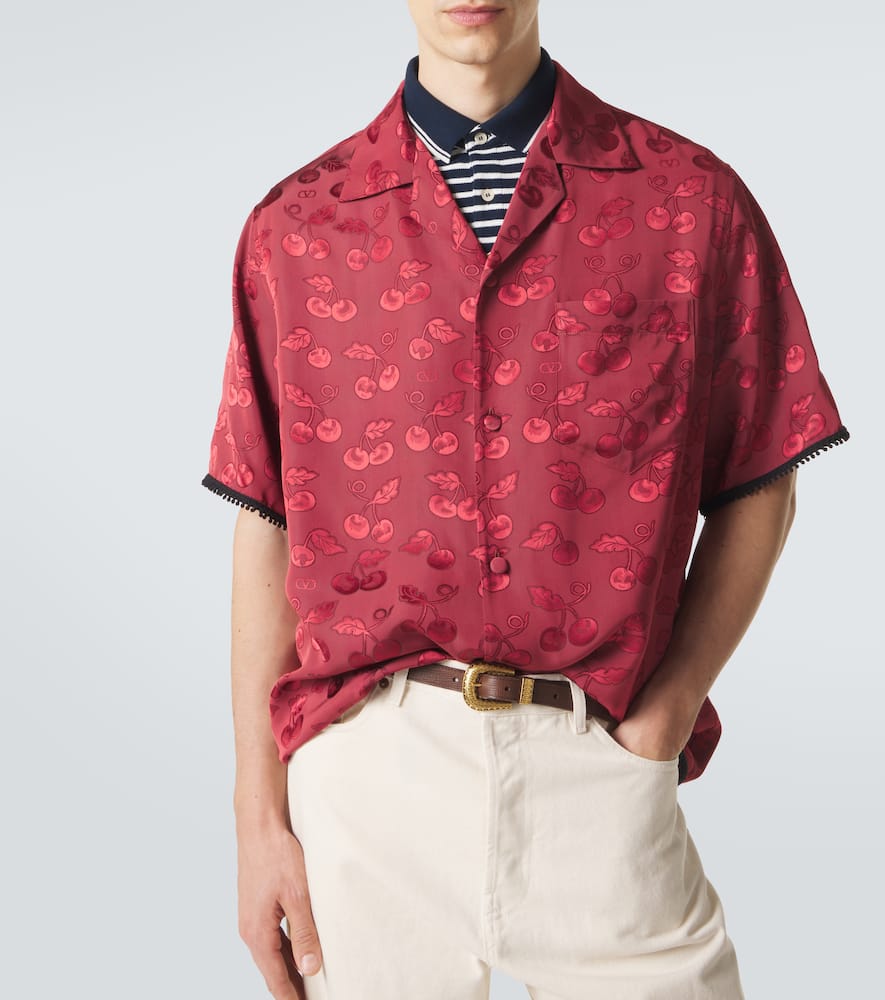 Cherryfic jacquard bowling shirt
