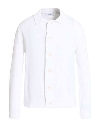 Man Cardigan White Size XL Cotton, Polyamide