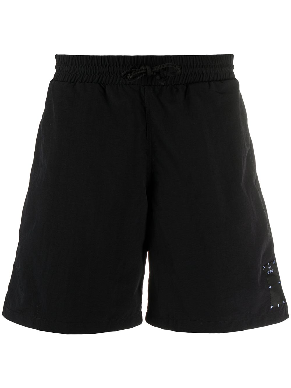 Logo front swim shorts - Black