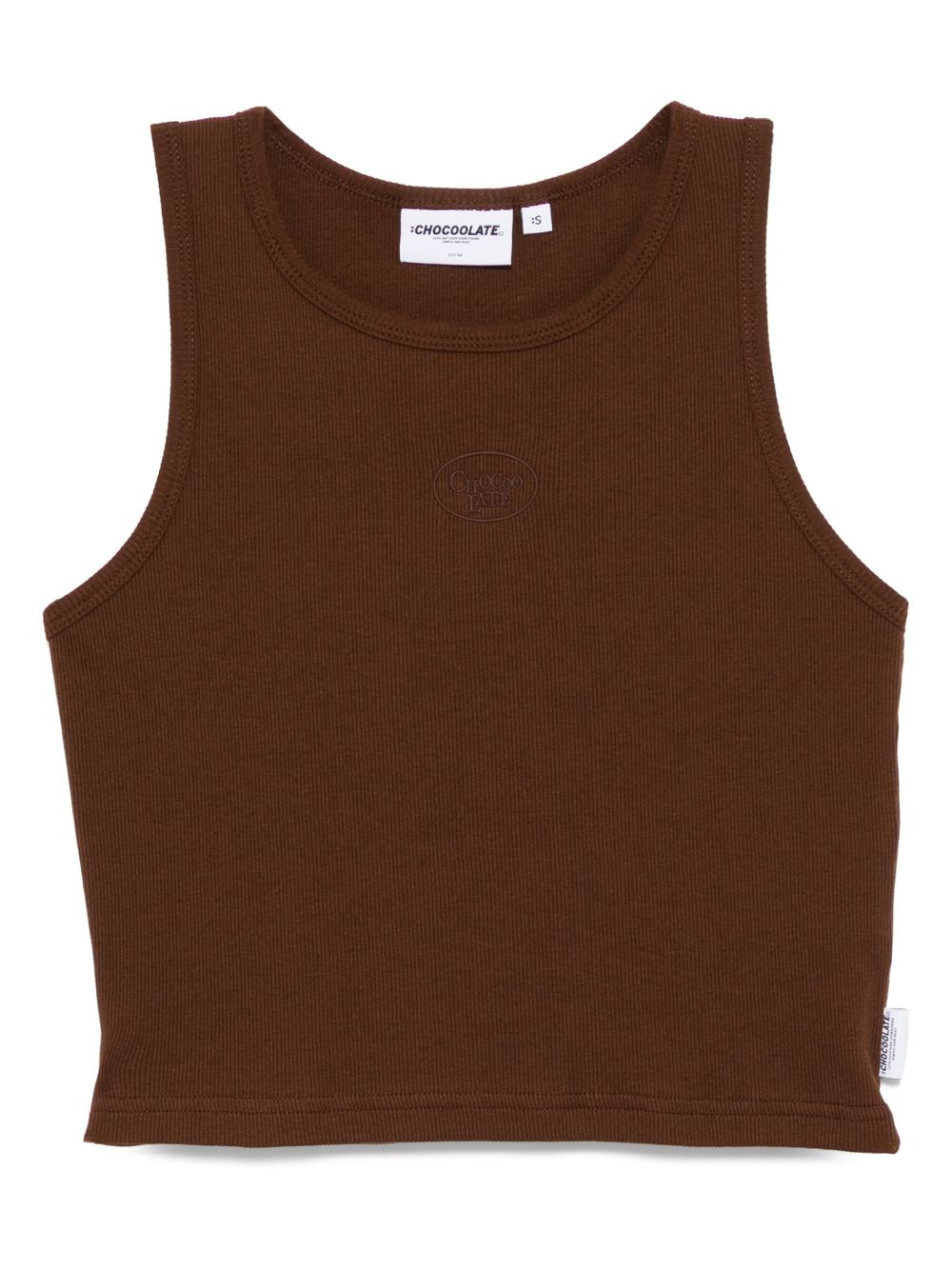 Logo tank top - Brown