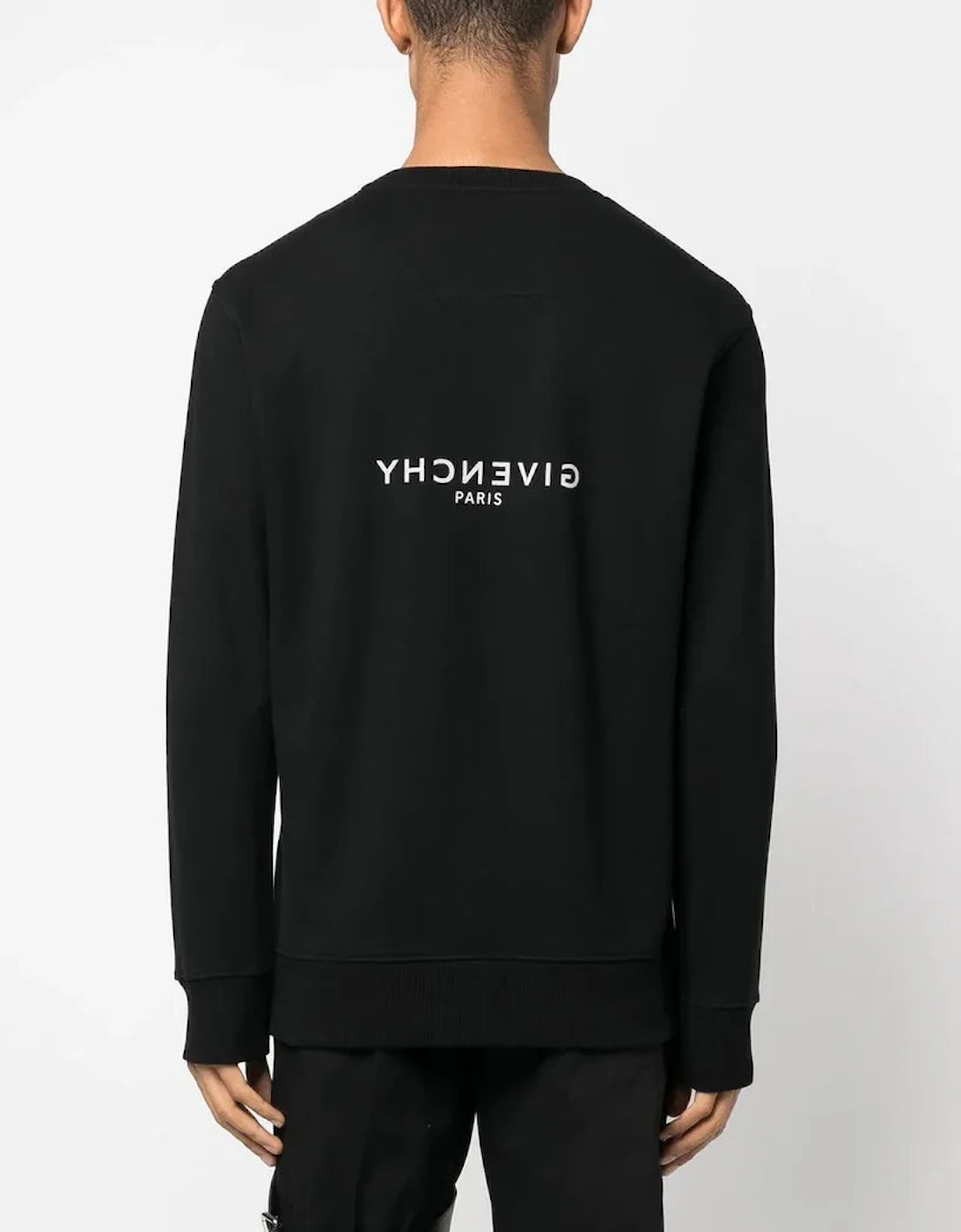 Men's Givenchy Reverse Paris Slim fit Sweatshirt in Black