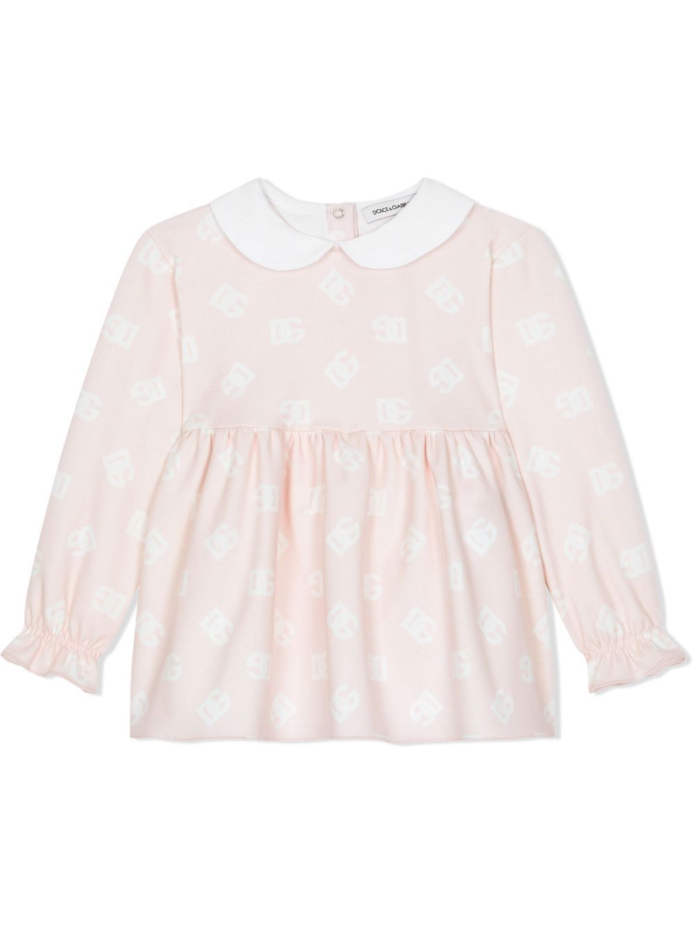 DG-logo cotton blouse - Neutrals