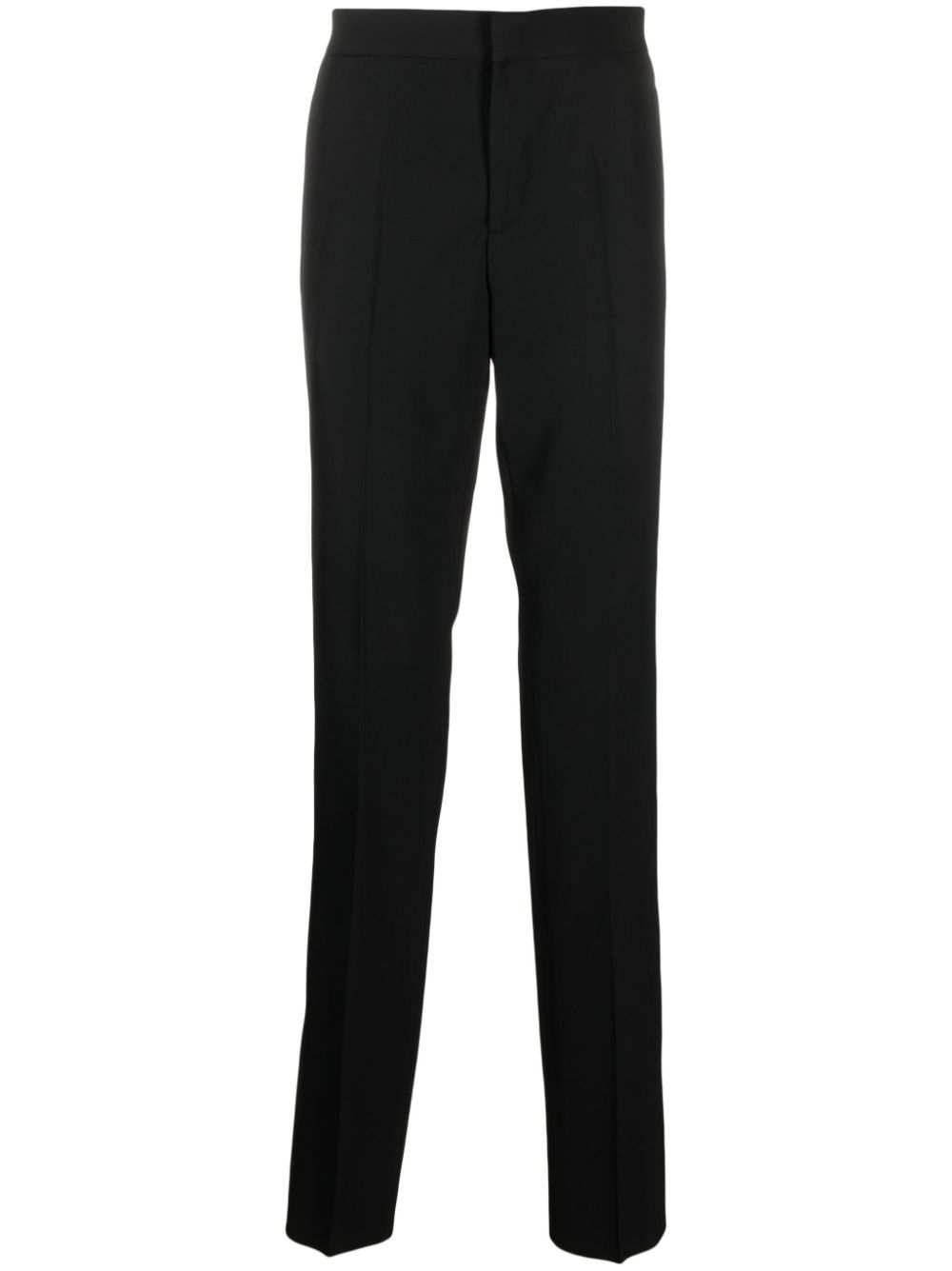 Straight-leg wool trousers - Black