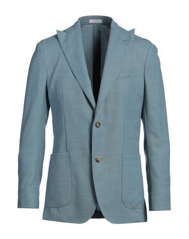 Boglioli Man Blazer Turquoise Size 38 Wool