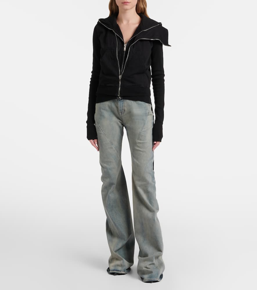 Belted cotton jersey sweatshirt