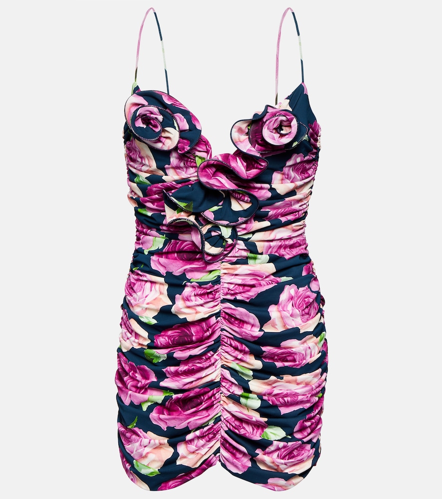 Floral ruched minidress