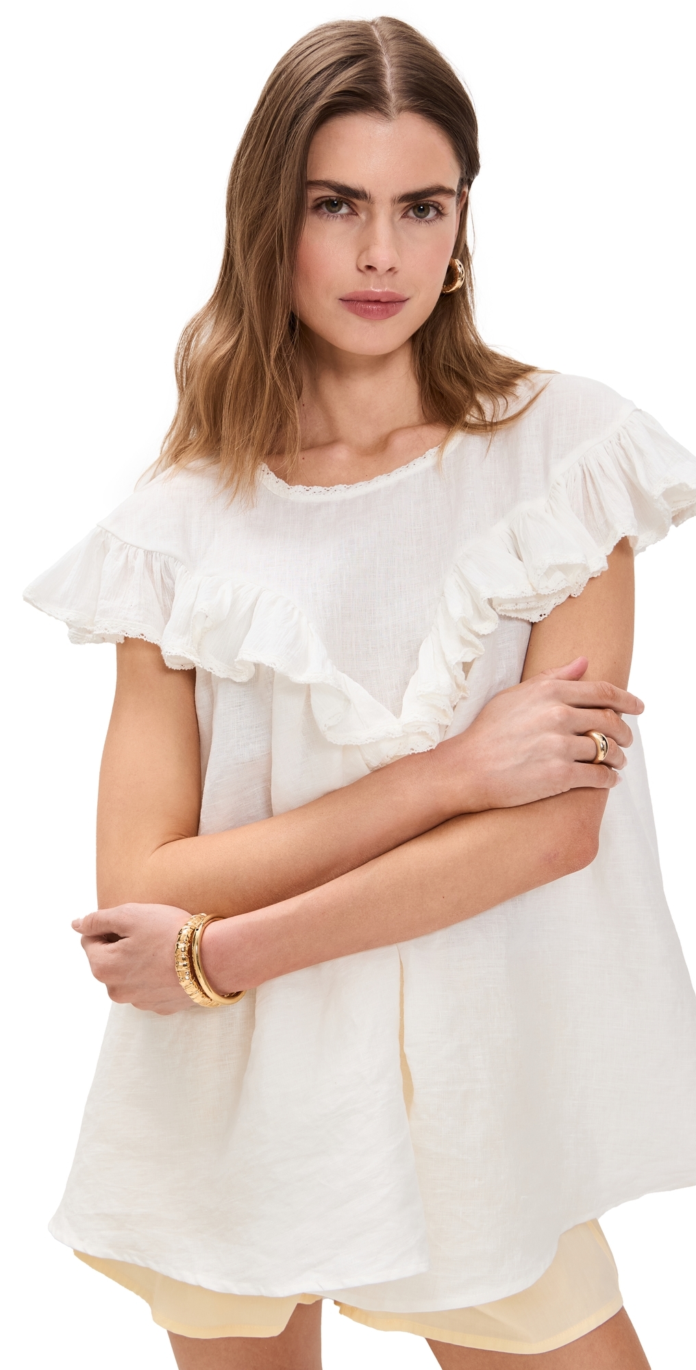 Viola Linen Tunic White