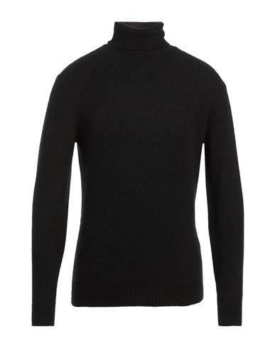 Man Turtleneck Black Size 38 Cashmere, Silk, Polyester