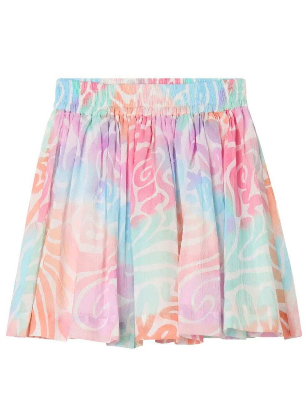 Printed Cotton Flared Skirt