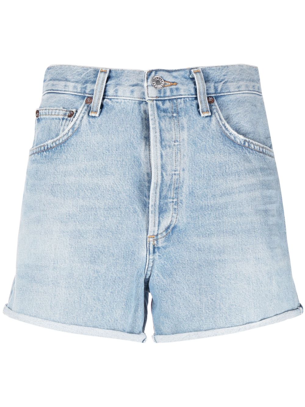 High-rise denim shorts - Blue