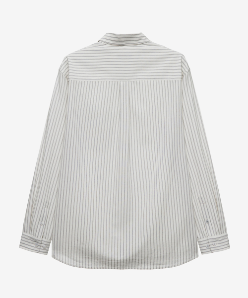 100% Cotton 30s Sercarike Stripe Oversized Shirt