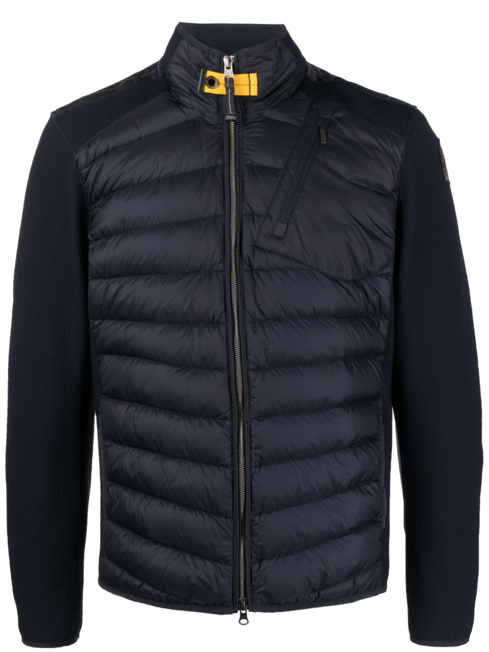 Logo-patch padded jacket - Blue