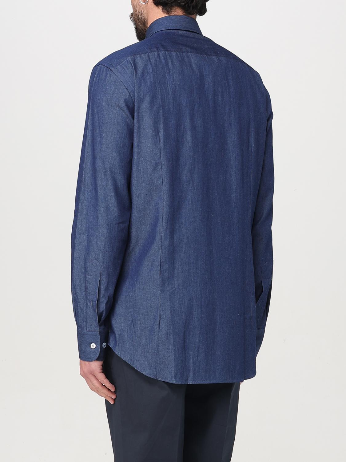 Pegaso chambray shirt - Blue