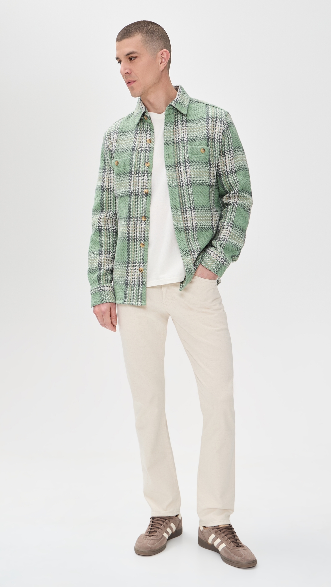 The Cutter Overshirt Sage Plaid