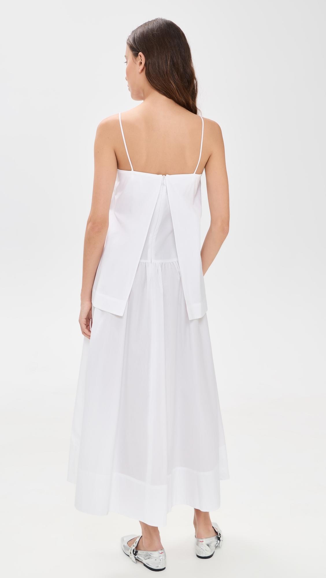 Cotton Strap Dress White