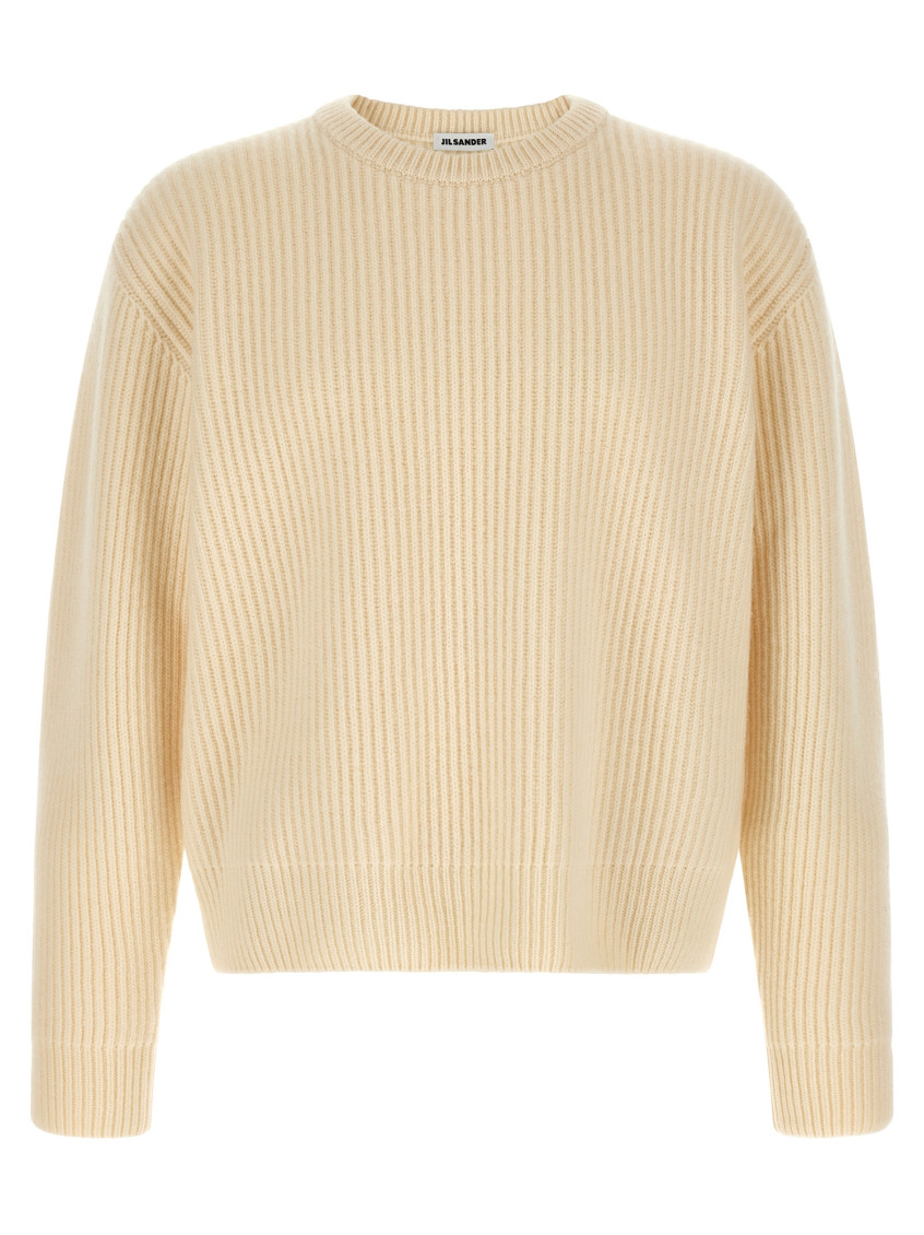 Jil Sander - fisherman style rib crew neck sweater