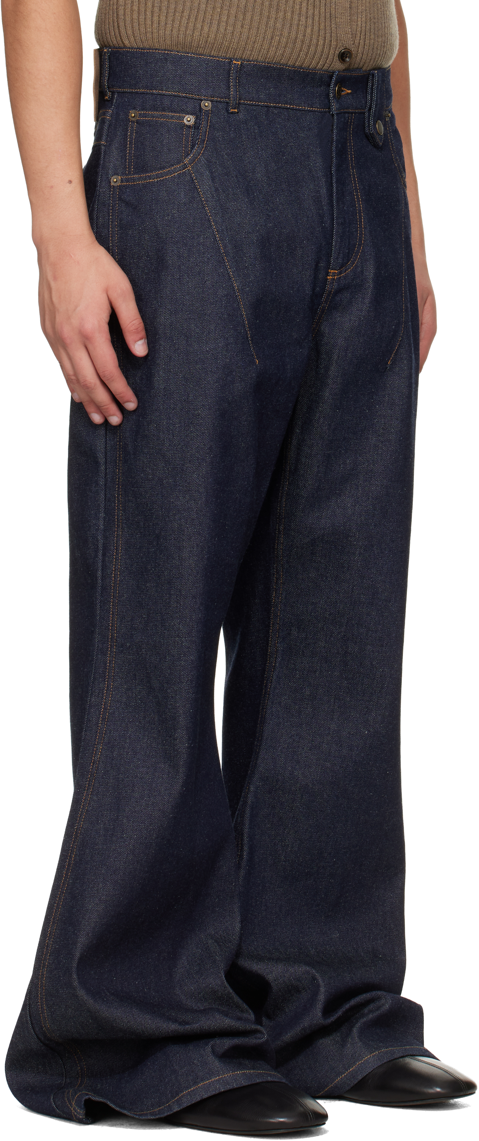 Navy Overscaled Jeans