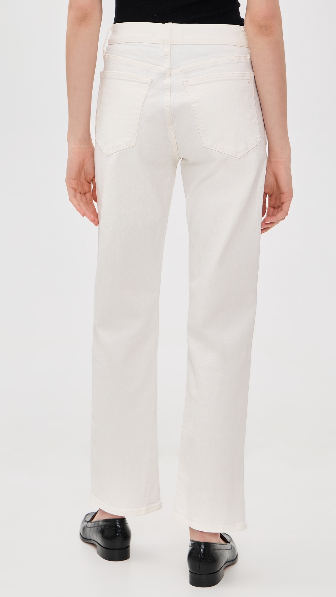 The Dean Easy Straight Jeans In Tile White Tile White