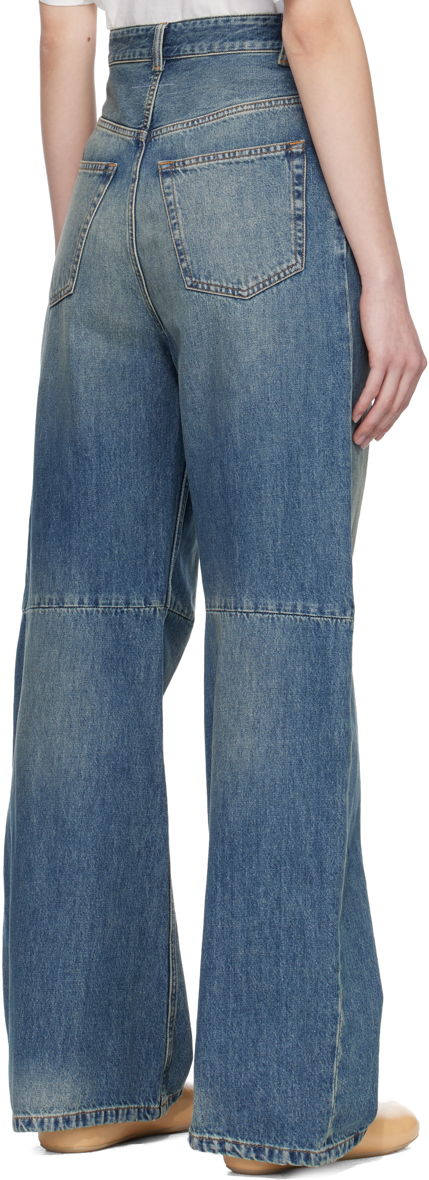 Blue Wide-Leg Jeans