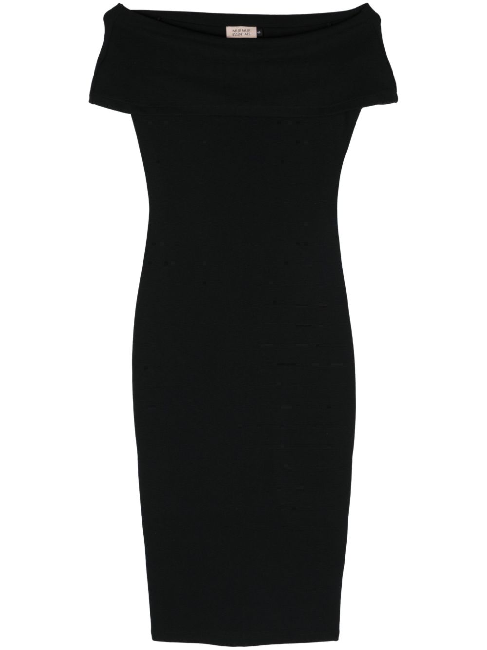 Ellipse off-shoulder bodycon dress - Black