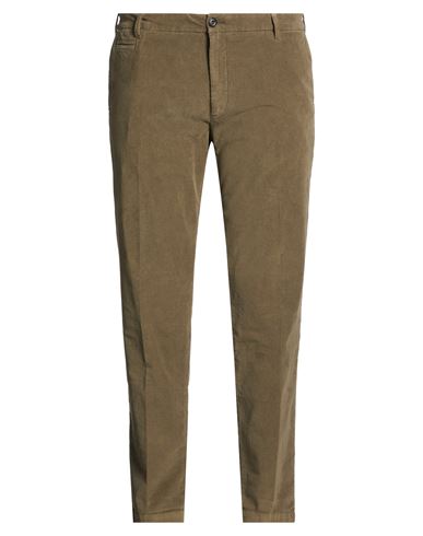 Man Pants Military green Size 40 Cotton, Elastane