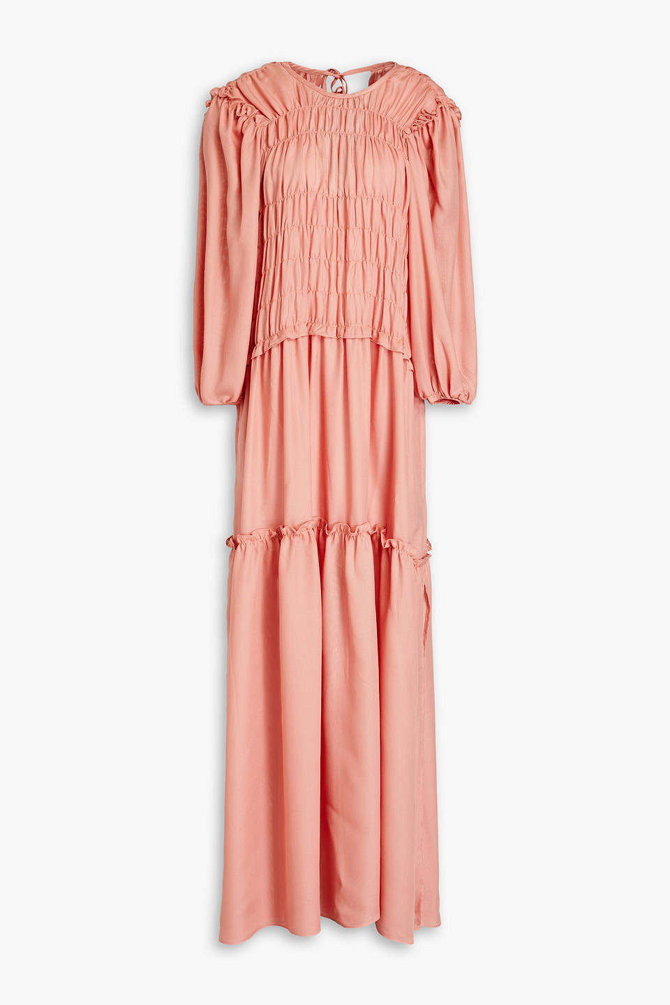 Misha gathered woven maxi dress