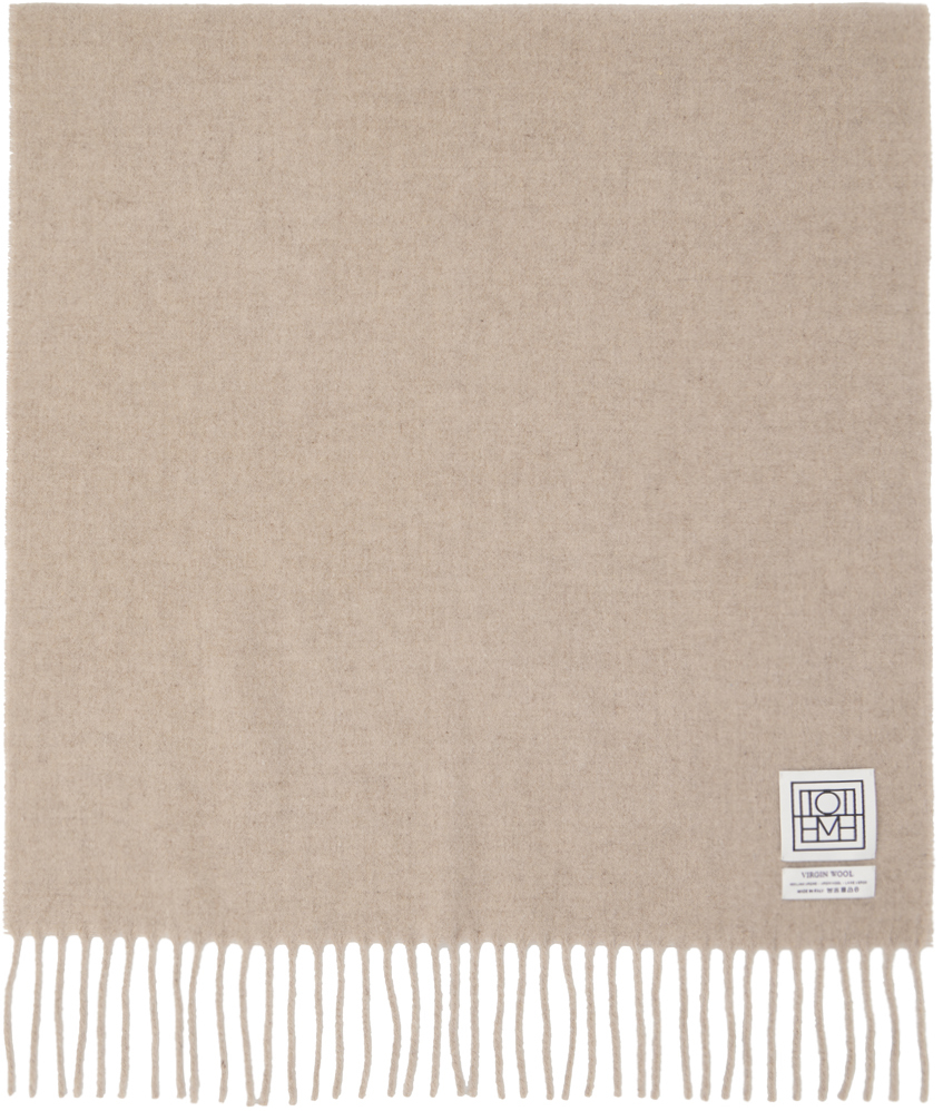 Beige classic scarf